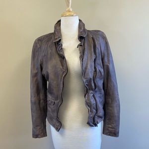 Muubaa Distressed Leather Jacket